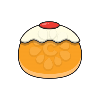Royalty-Free Clipart Image for Hanukkah  - Sufganiyah