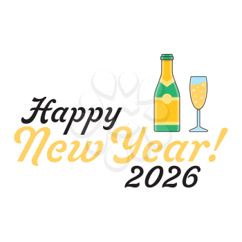 Royalty-Free Clipart Image - Happy New Year 2026