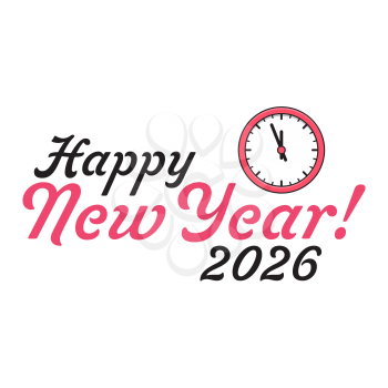 Royalty-Free Clipart Image - Happy New Year 2026