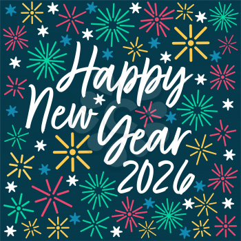 Royalty-Free Clipart Image - Happy New Year 2026