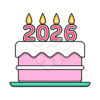 Royalty-Free Clipart Image - Happy New Year 2026
