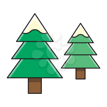 Royalty-Free Clipart Image Part of a Winter Set - Trees