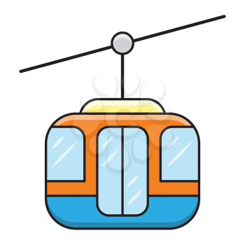 Royalty-Free Clipart Image Part of a Winter Set - Gondola