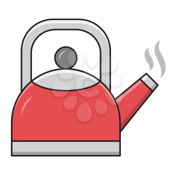 Royalty-Free Clipart Image Part of a Winter Set - Kettle