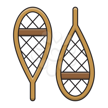 Royalty-Free Clipart Image Part of a Winter Set - Snowshoes