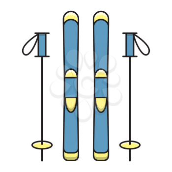 Royalty-Free Clipart Image Part of a Winter Set - Skies