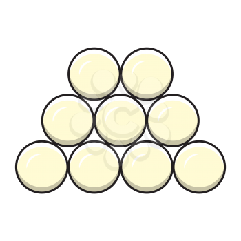 Royalty-Free Clipart Image Part of a Winter Set - snowballs