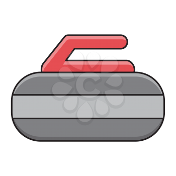 Royalty-Free Clipart Image Part of a Winter Set - Curling Rock
