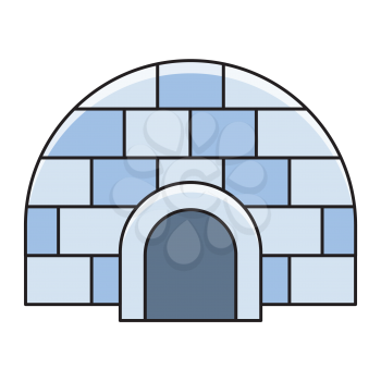 Royalty-Free Clipart Image Part of a Winter Set - Igloo