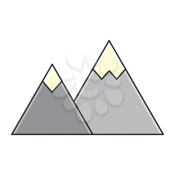 Royalty-Free Clipart Image Part of a Winter Set - Mountains