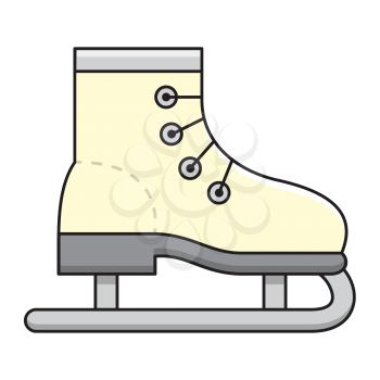 Royalty-Free Clipart Image Part of a Winter Set - Skate