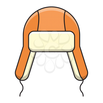 Royalty-Free Clipart Image Part of a Winter Set - Hat with Ear Flaps