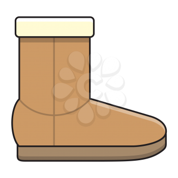 Royalty-Free Clipart Image Part of a Winter Set - Winter Boot