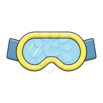 Royalty-Free Clipart Image Part of a Winter Set = Ski Goggles