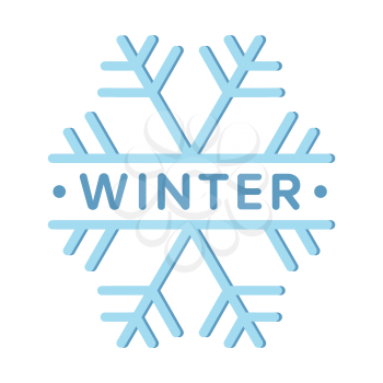 Royalty-Free Clipart Image Part of a Winter Set - Winter Sign