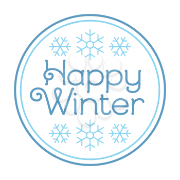 Royalty-Free Clipart Image Part of a Winter Set - Winter Sign
