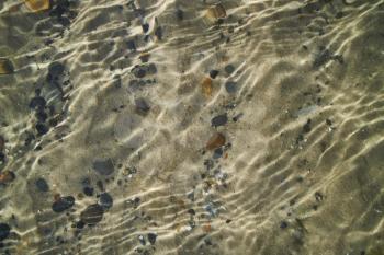 Clear and wavy water making a pattern