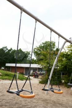 Closeup of kids playground equipment