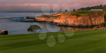 A view of Pebble Beach golf  course, Monterey, California, USA