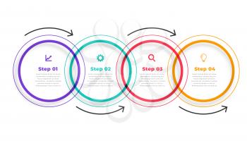five steps directional circular infographic template