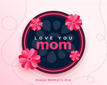 happy mothers day flower background design