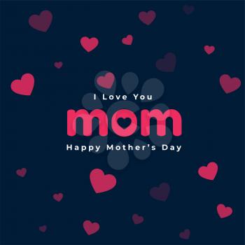 happy mothers day hearts card design