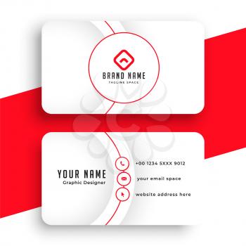 minimalist line style white business card template