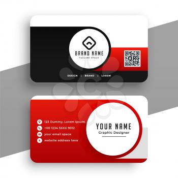 modern red business card for your business