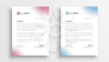 abstract halftone style letterhead template design