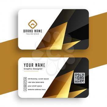 abstract modern golden business card template design