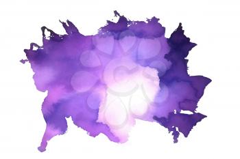 abstract watercolor stain texture in purple color