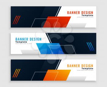 abstract web business banners or headers set
