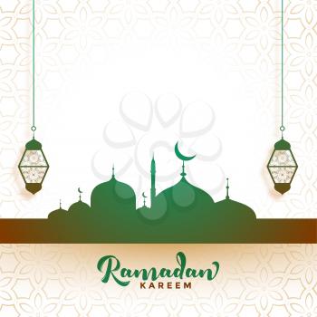 arabic style ramadan kareem greeting card design