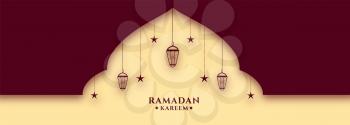 beautiful ramadan kareem holy month festival banner design