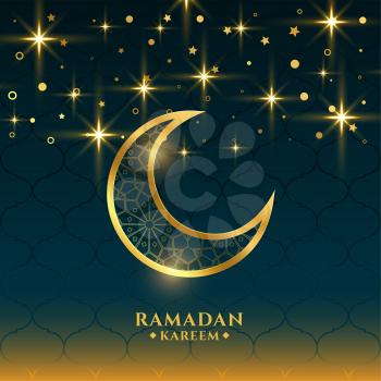 beautiful ramadan kareem holy season greeting card design