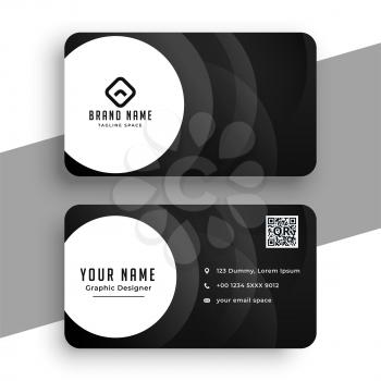 black business card in modern style