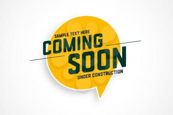 coming soon under construction banner design