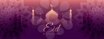 decorative eid mubarak festival islamic banner design