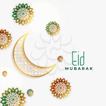 elegant eid mubarak festival decorative greeting background