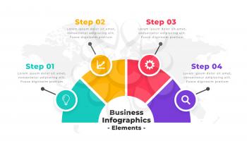 four steps timeline infographic modern design