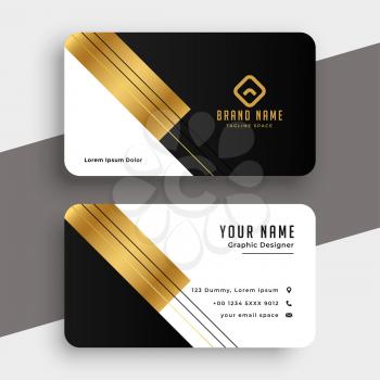 golden luxury premium business card design template
