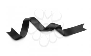 Black ribbon on white background�