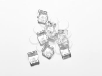 Ice cubes on white background�