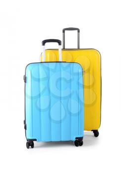 Suitcases on white background�