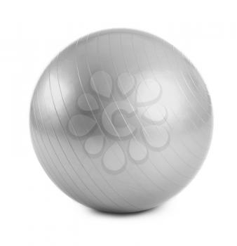 Fitness ball on white background�
