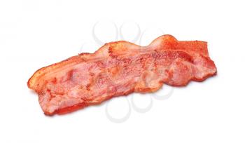 Fried bacon on white background�