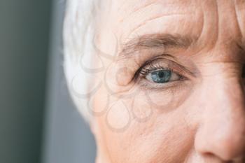 Face of elderly woman, closeup�