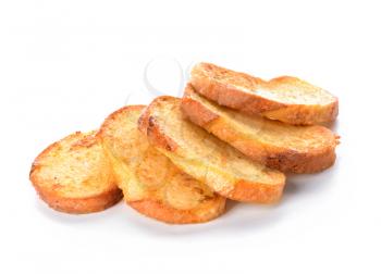 Tasty French toasts on white background�