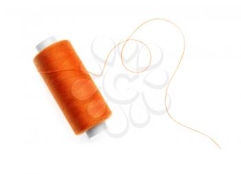 Sewing thread spool on white background�