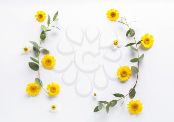 Beautiful flower composition on white background�